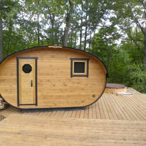 oval barrel sauna
